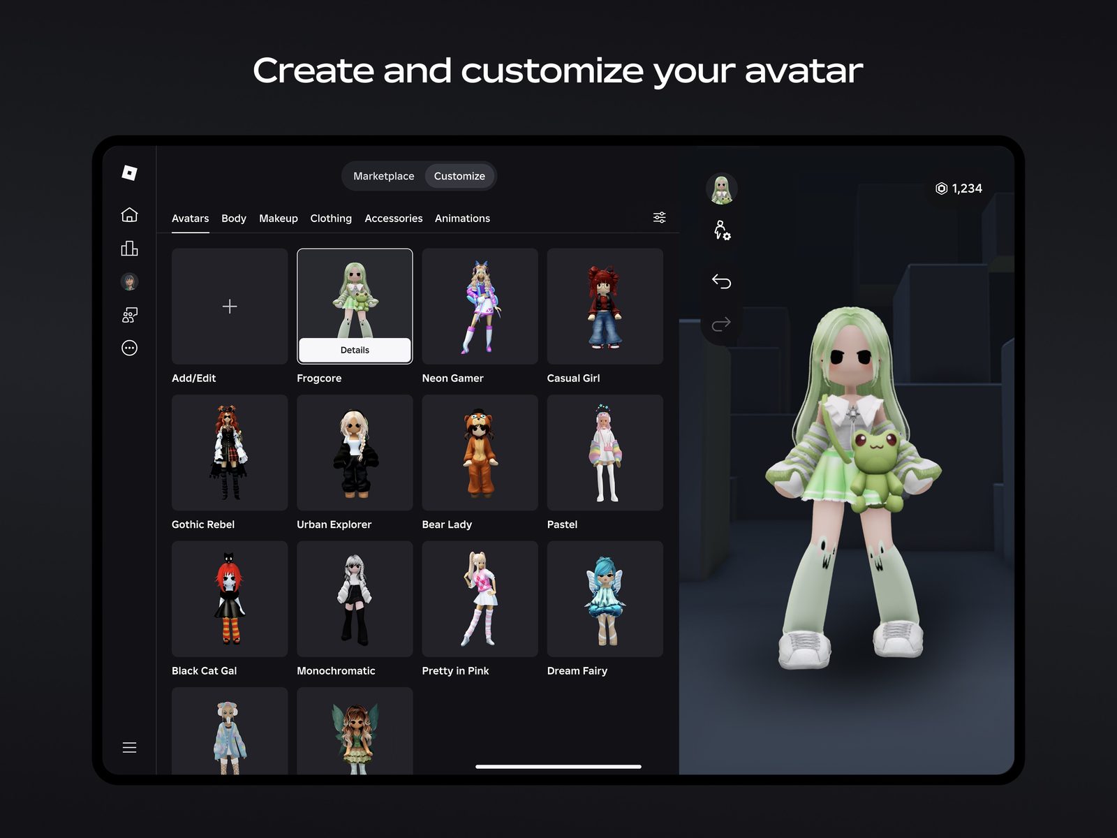 Roblox La pantalla de inicio de la app de Roblox, con una fila de amigos sobre las miniaturas de juegos como RIVALS y Adopt Me! 3