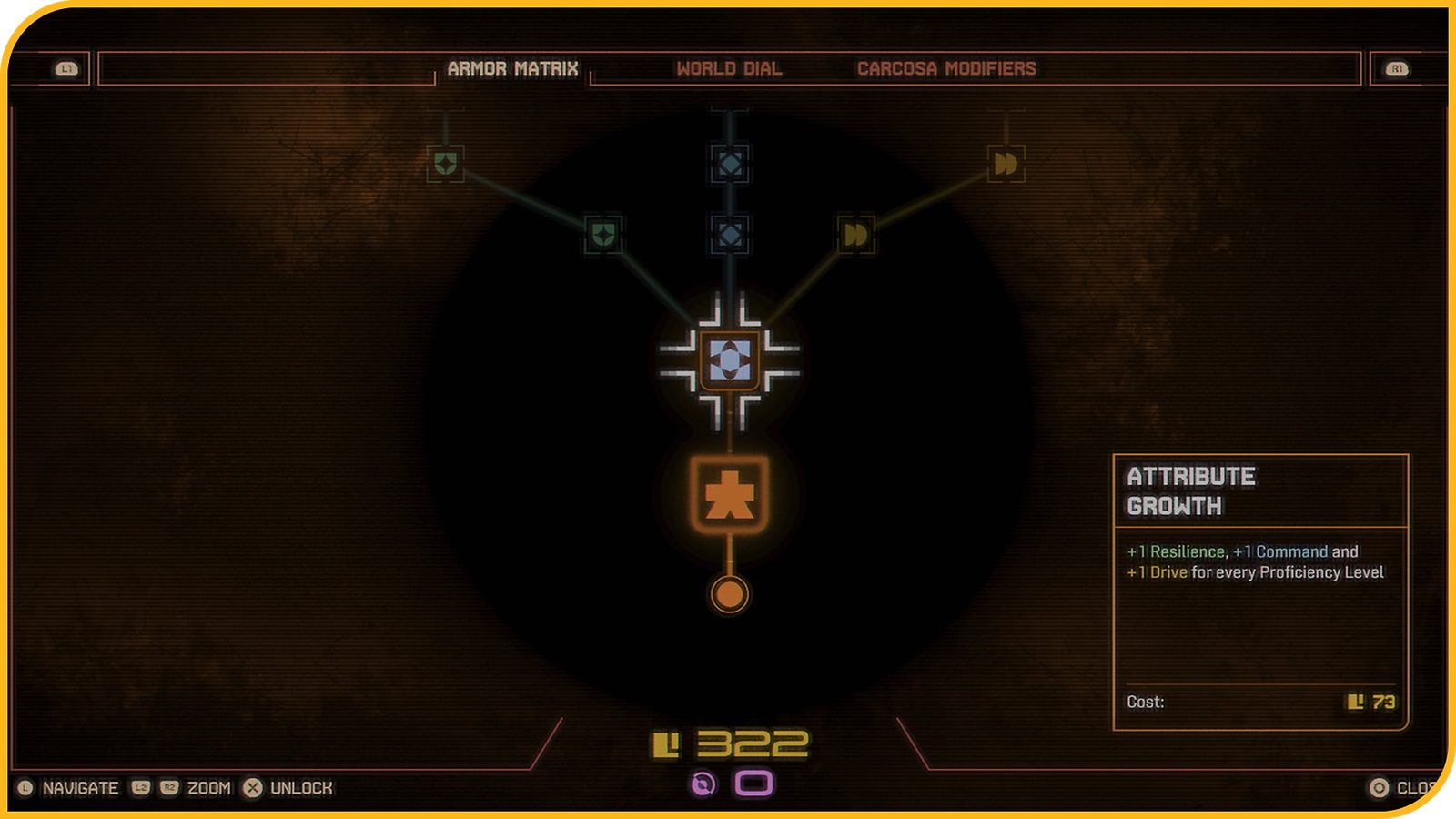 Official Saros image showing a small human figure standing on a rock beside a red ring-shaped device, beneath a huge vine-like structure glowing like lava 5
